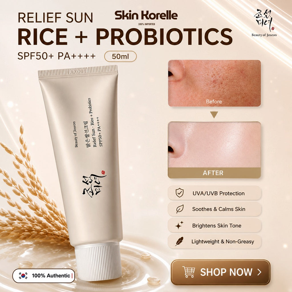BEAUTY OF JOSEON RELIEF SUN : RICE + PROBIOTICS (SPF50+ PA++++)