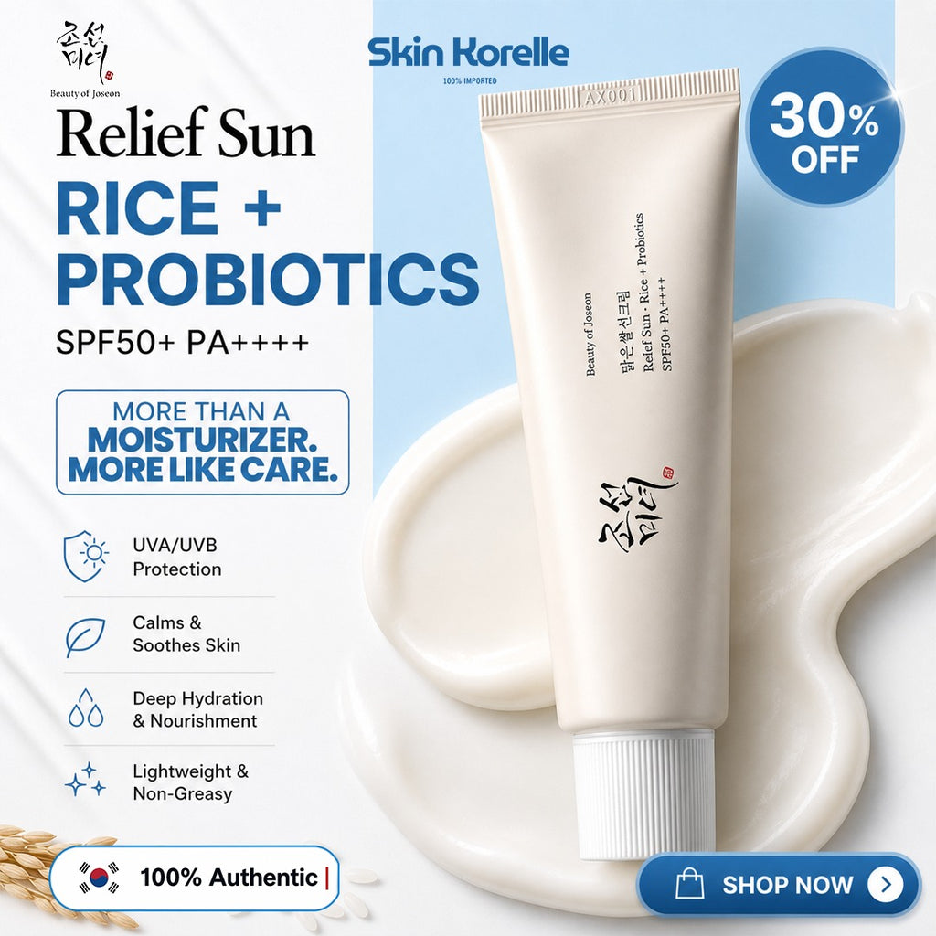 BEAUTY OF JOSEON RELIEF SUN : RICE + PROBIOTICS (SPF50+ PA++++)